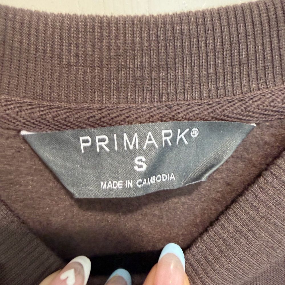 Primark Gray Crewneck Sweatshirt -  Size Small - Fleece Pullover - Picture 3 of 4